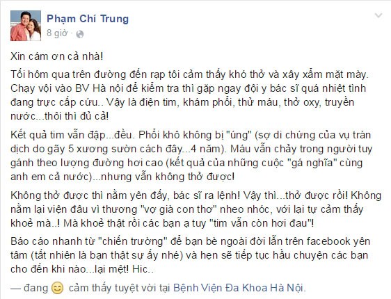 Nghe si Chi Trung nhap vien vi kho tho-Hinh-3